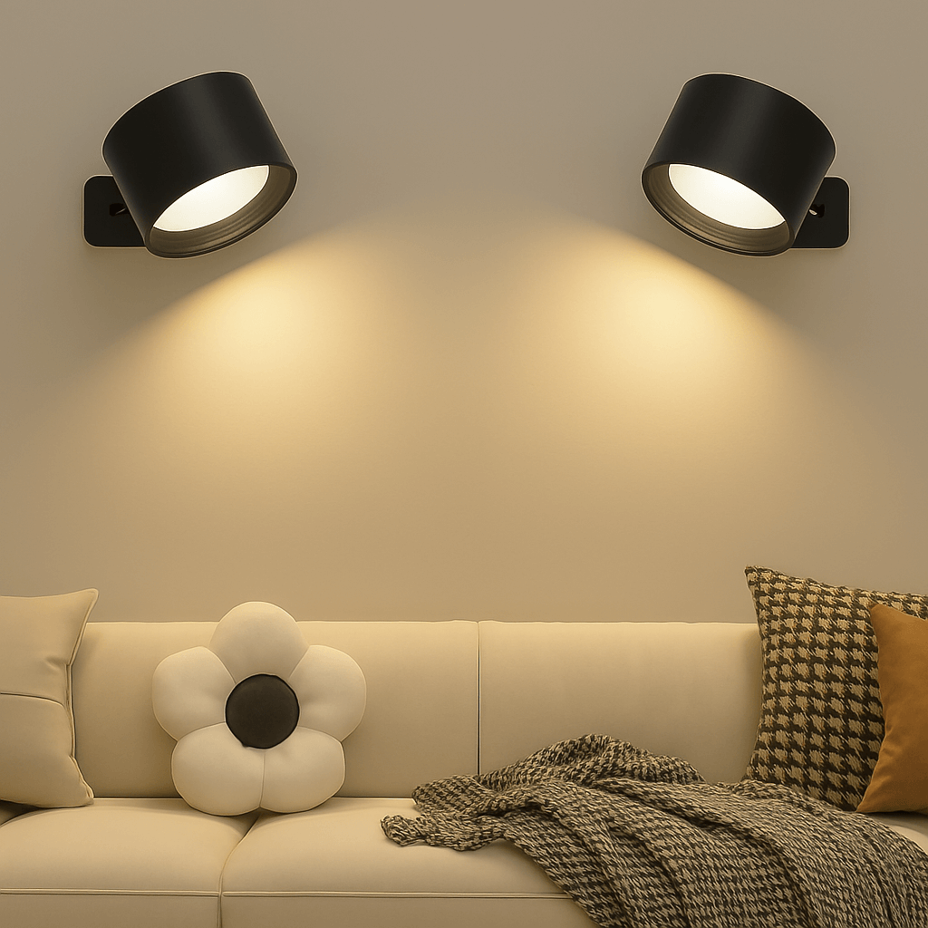 BowLift | Battery Operated Wall Light | Rechargeable, 360° Adjustable & Wireless for Bedrooms, Hallways & Reading Corners