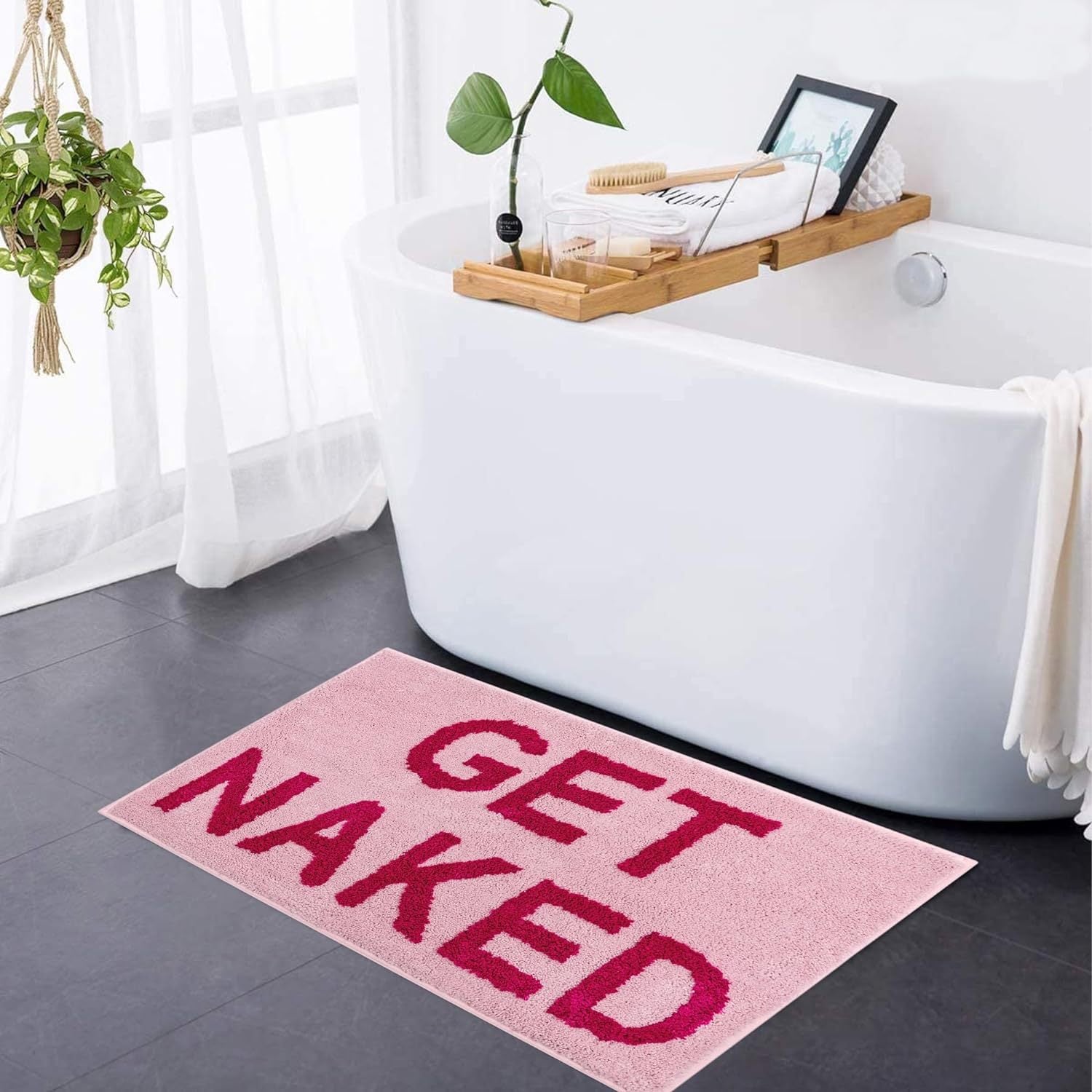 BowLift | Get Naked Bath Mat – Soft tufted bathroom rug