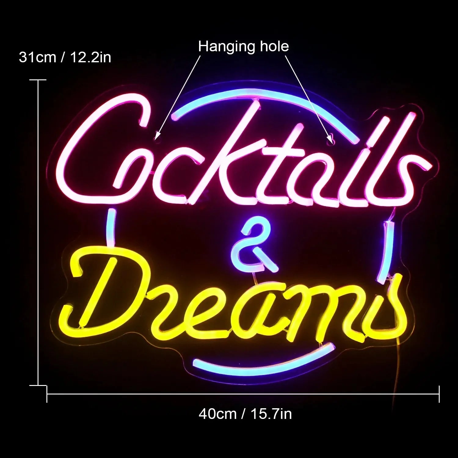 BowLift | Lively Cocktails & Beer LED Neon Wall Sign