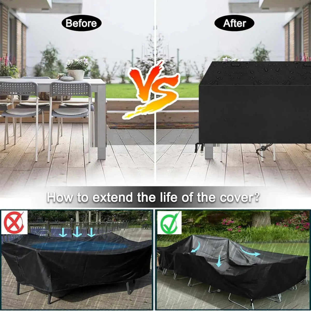BowLift | AeroVerra Premium Patio Furniture Covers | All-weather protection for outdoor lounges and dining sets