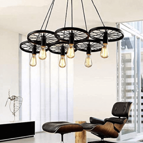 BowLift | Retro-Style-Wheel-Pendant-Light