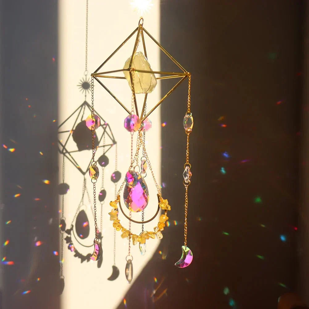 BowLift | AuraBloom Crystal Sun Catcher | Healing Crystal | Feng Shui Decoration | Positive Energy for Home
