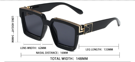 BowLift | Black Square UV Protection Sunglasses