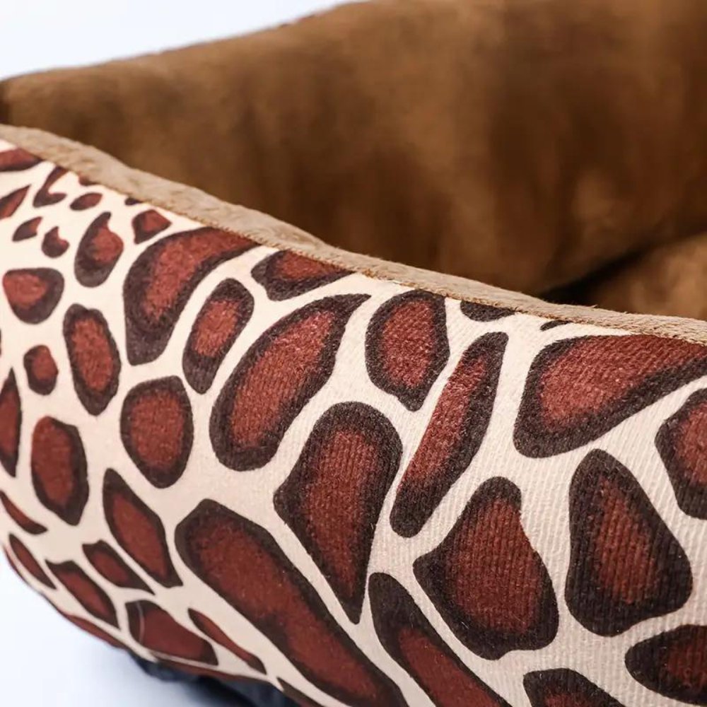 WildComfort • Plush Leopard Print Bed - Dog Bed - BowLift