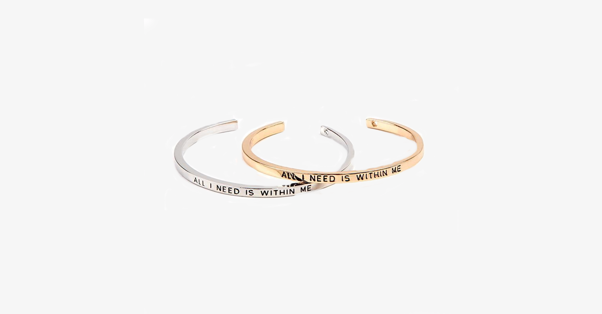 BowLift | Beautiful Cuff Bangle Bracelet with motivating quote
