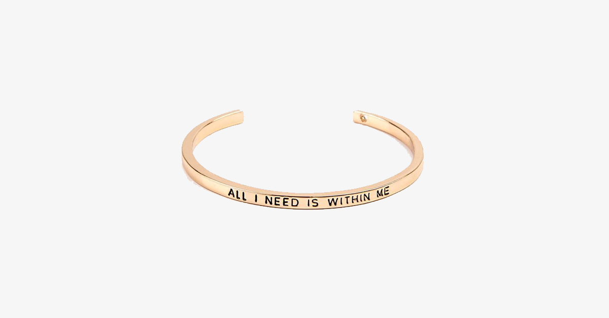 BowLift | Beautiful Cuff Bangle Bracelet with motivating quote