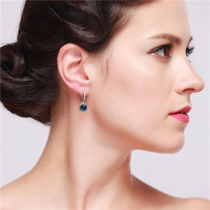 BowLift | Blue Crystal Earrings, 1 Pair