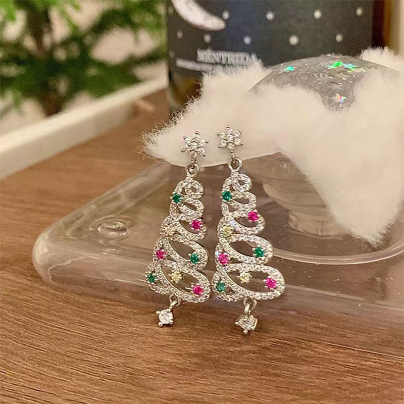 BowLift | Shiny Christmas tree earrings