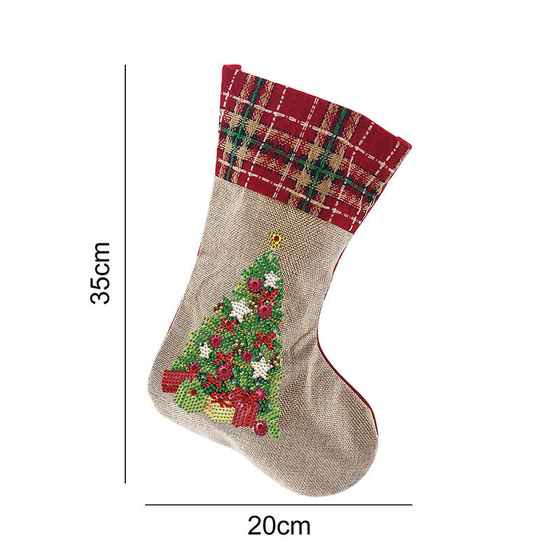 BowLift | 5D Diamond Painting Xmas Rhinestone Socks Embroidery Mosaic Gift Bag