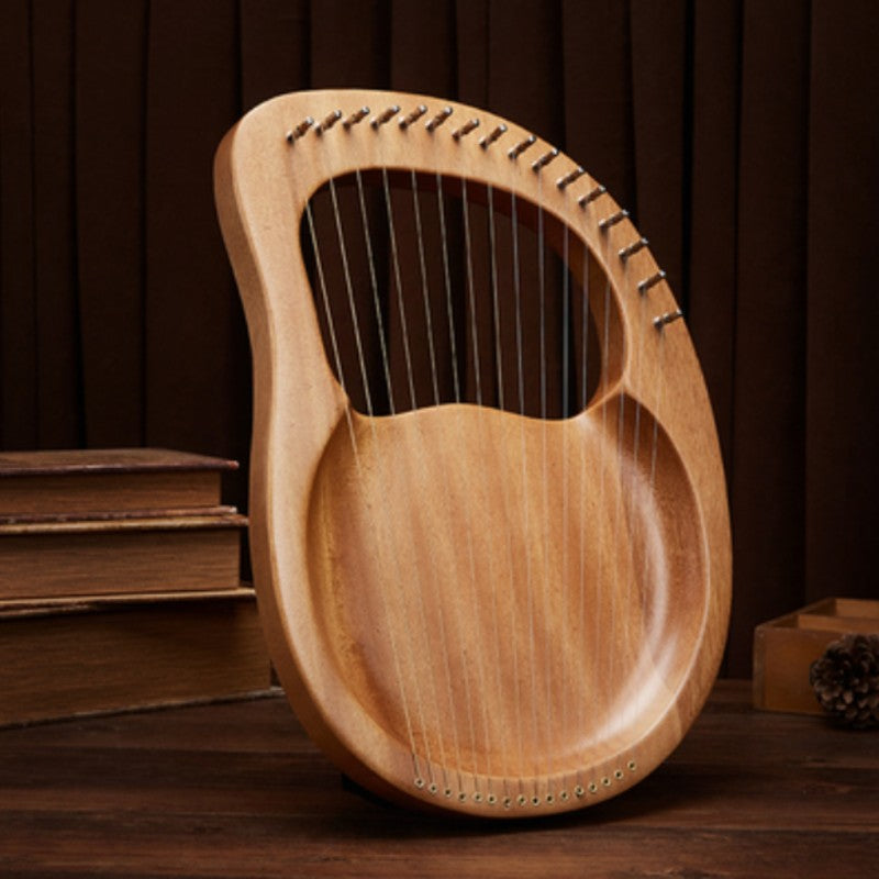 BowLift | Classy 16-String Lyre Harp with Metal Strings, Tuning Wrench, Spared Strings, Manual and Bag, for Beginners and Professionals