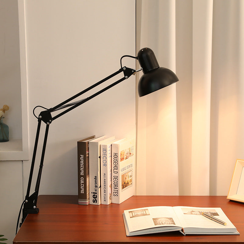 BowLift | Modern minimalist retractable table lamp with long arm and clip made of ABS with 1 light for the bedroom