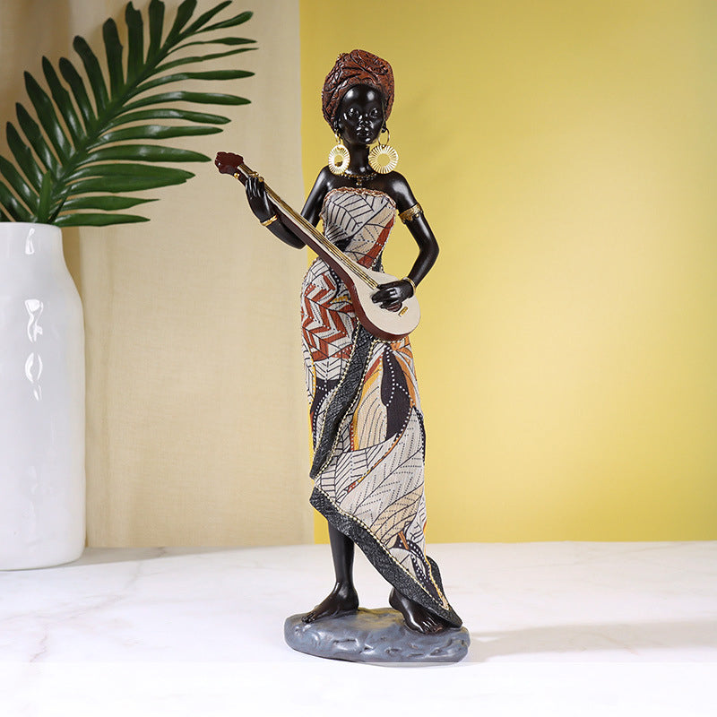BowLift | African Female Musician Sculpture