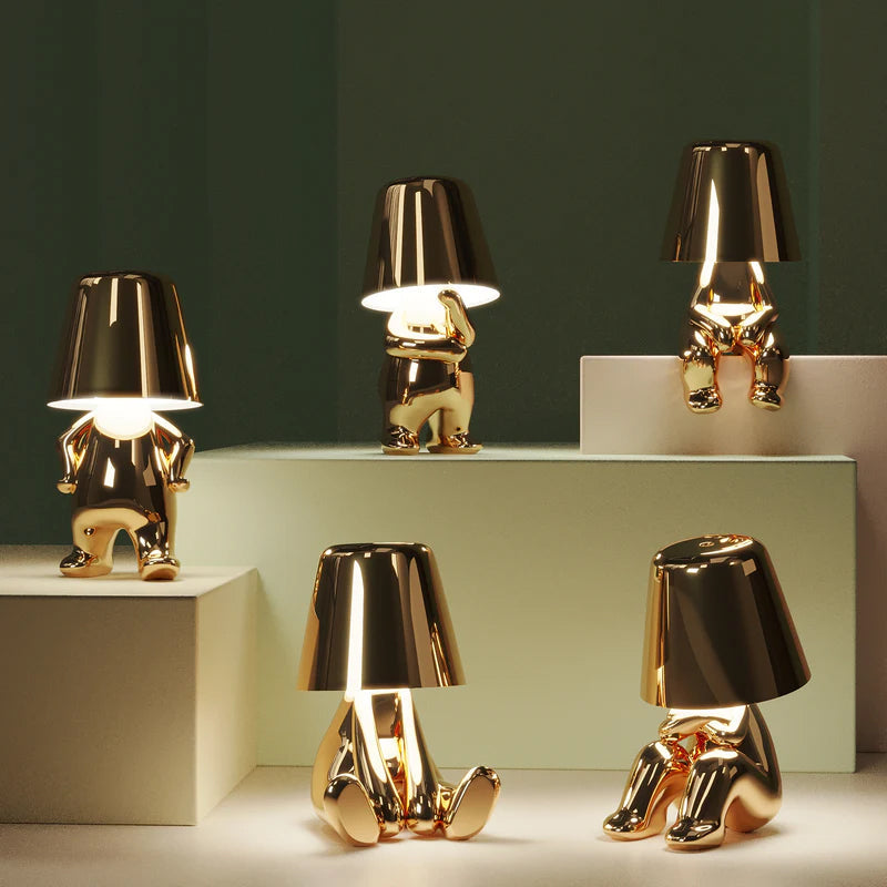 BowLift | Thinker Little Golden Man Table Lamp