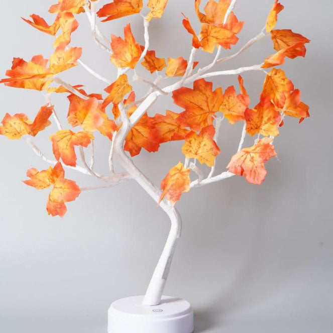 BowLift | Contemporary Creative Christmas Plastic Maple Leaf Tree Lights LED Decorative Table Lamp For Bedroom