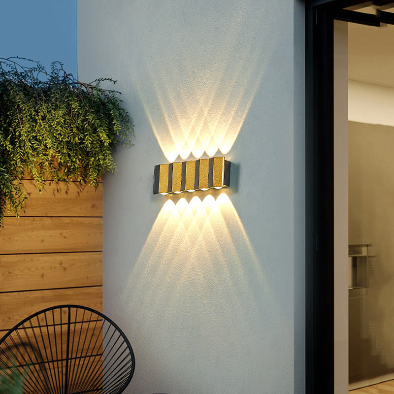 BowLift | Modern Light Luxury Golden Aluminium Outdoor Waterproof Terrace LED Wall Light Lamp
