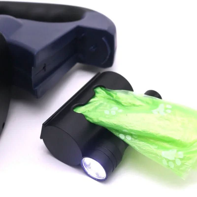 BowLift | Bordeaux Duo – Double lead with LED & bag dispenser for two dogs