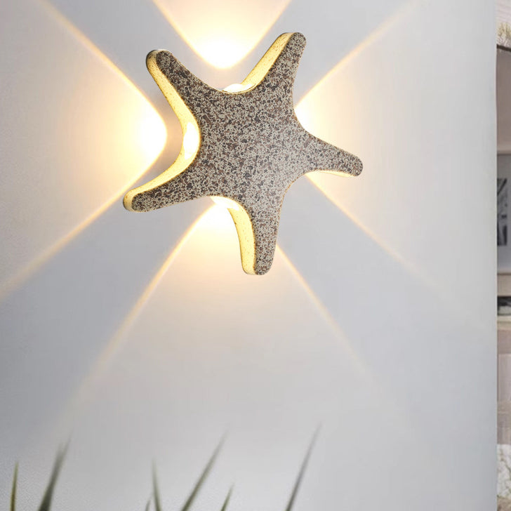 BowLift | Contemporary Simplicity Aluminum Starfish Design LED Waterproof Wall Lantern Lamp for Outdoor Terrace