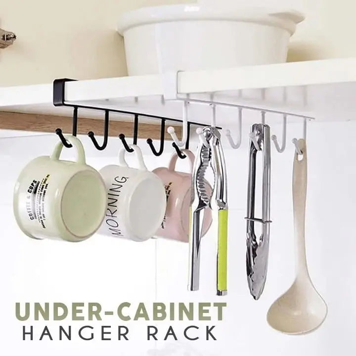 BowLift | Under-cabinet hook strip – space-saving kitchen storage with 6 hooks