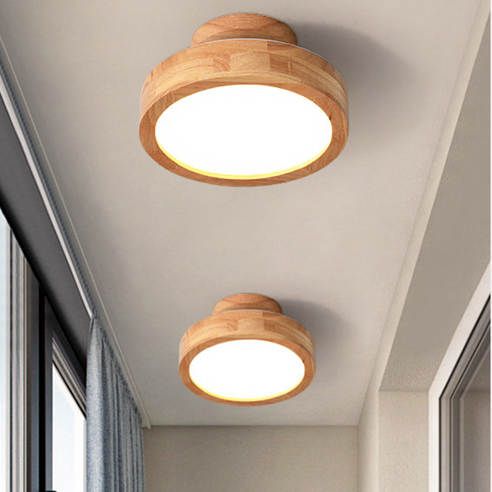 BowLift | Ceiling Light Wooden LED Flush Mount Fixture