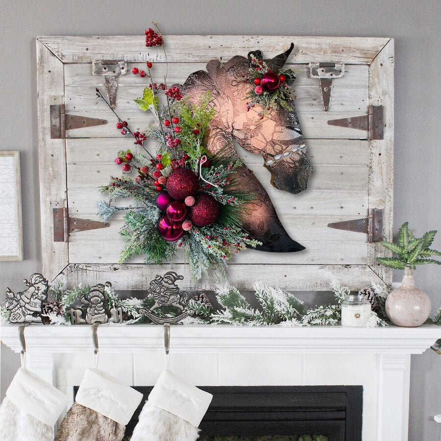 BowLift | Christmas Dressage Wood HorseHead