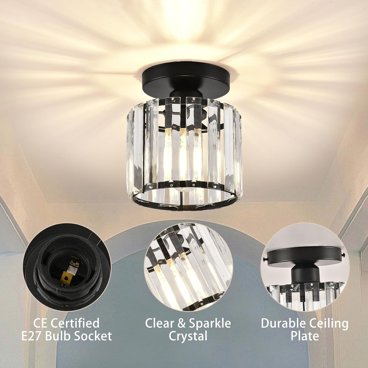 BowLift | Crystal Glass Ceiling Light for Modern Interiors