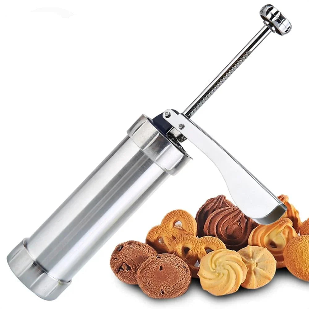 BowLift | Cookie press made of stainless steel with attachments for creative cookies and pastries