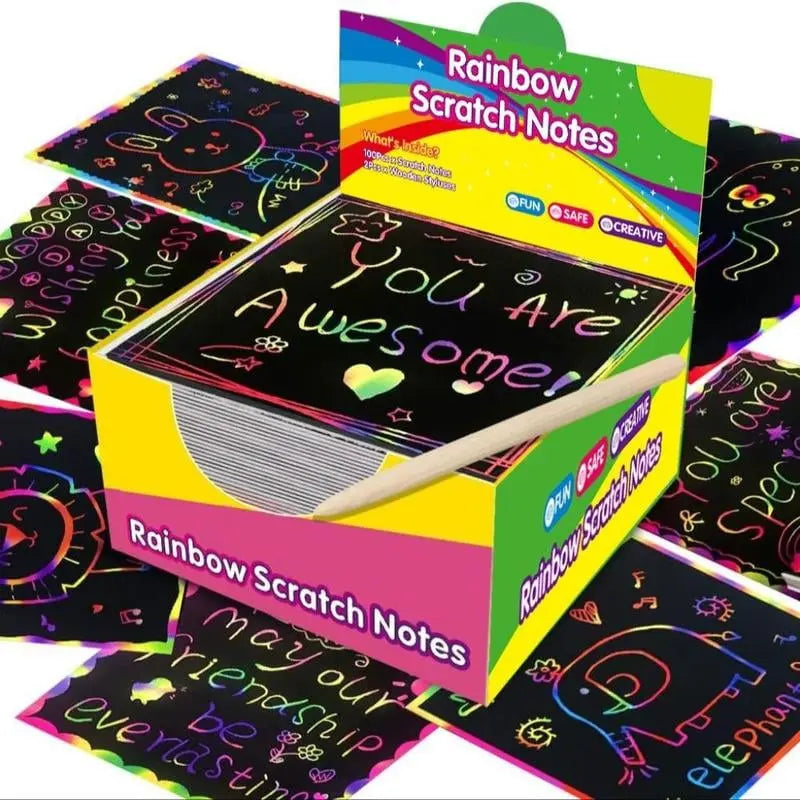 BowLift | 100 pieces scratch art set – Creative DIY fun for kids & adults