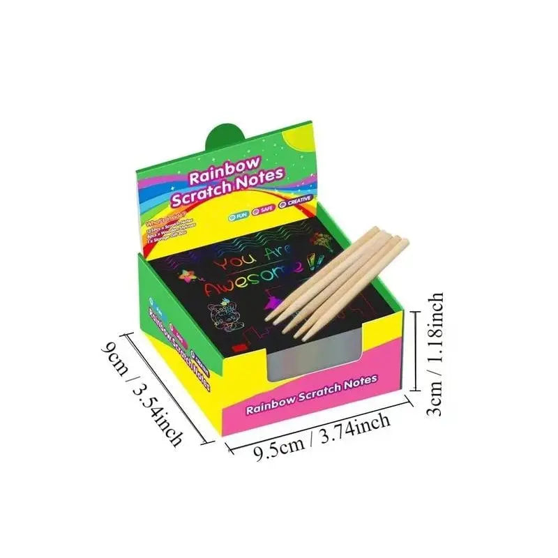 BowLift | 100 pieces scratch art set – Creative DIY fun for kids & adults