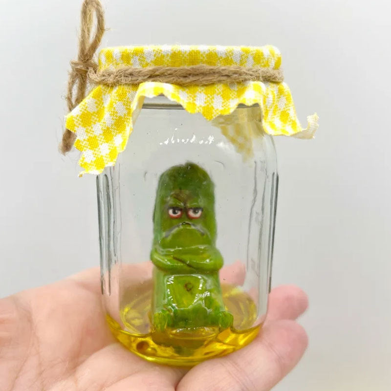 BowLift | Grumpy Pickle in a Jar Sculpture