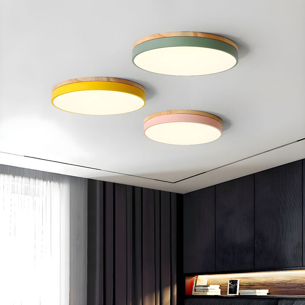 BowLift | Ceiling Light Modern Wood LED Flush Fitting