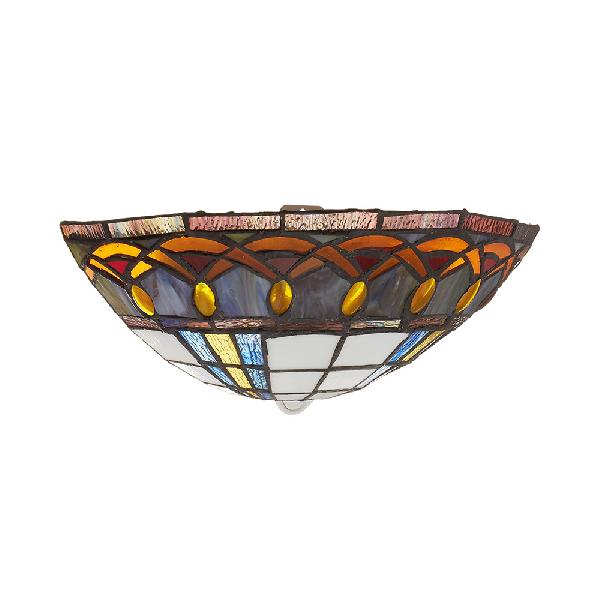 BowLift | Tiffany Bowl Wall Mount Light Stained Glass 1 Light Wall Lamp with Gem Decoration