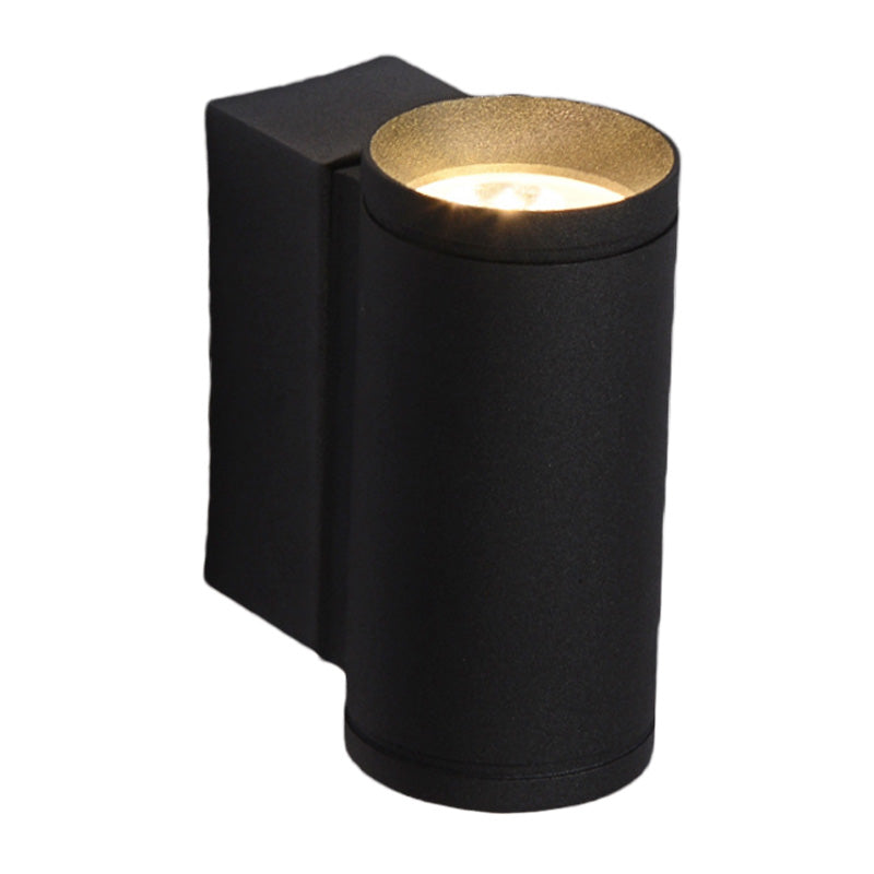 BowLift | Tubular Metal Wall Mounted Lamp Minimalist Black Up and Down LED Wall Light Light in Blue/Red/Green Light