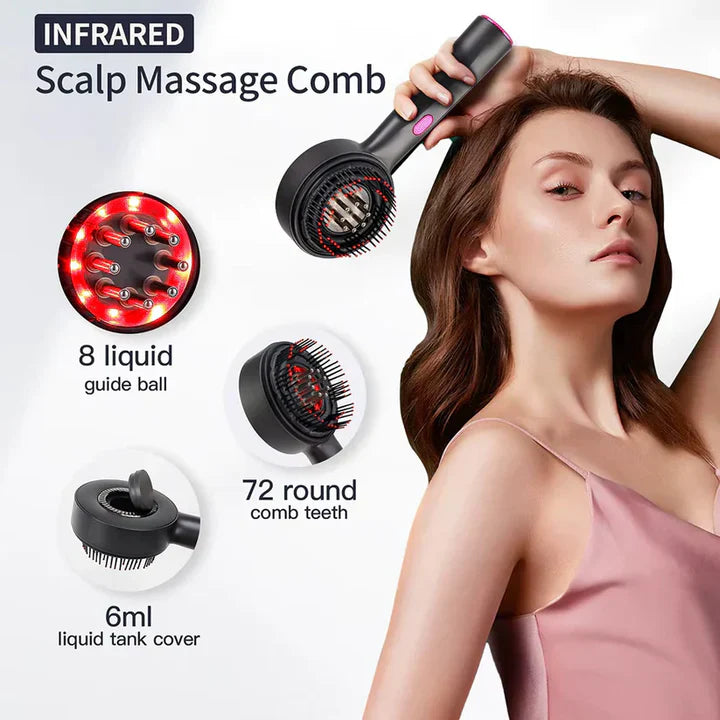 BowLift | Hair Growth Massage Comb - Red Light Scalp Massager