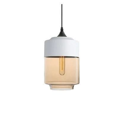 BowLift | Hand-Blown Glass & Wood Pendant Light Adjustable
