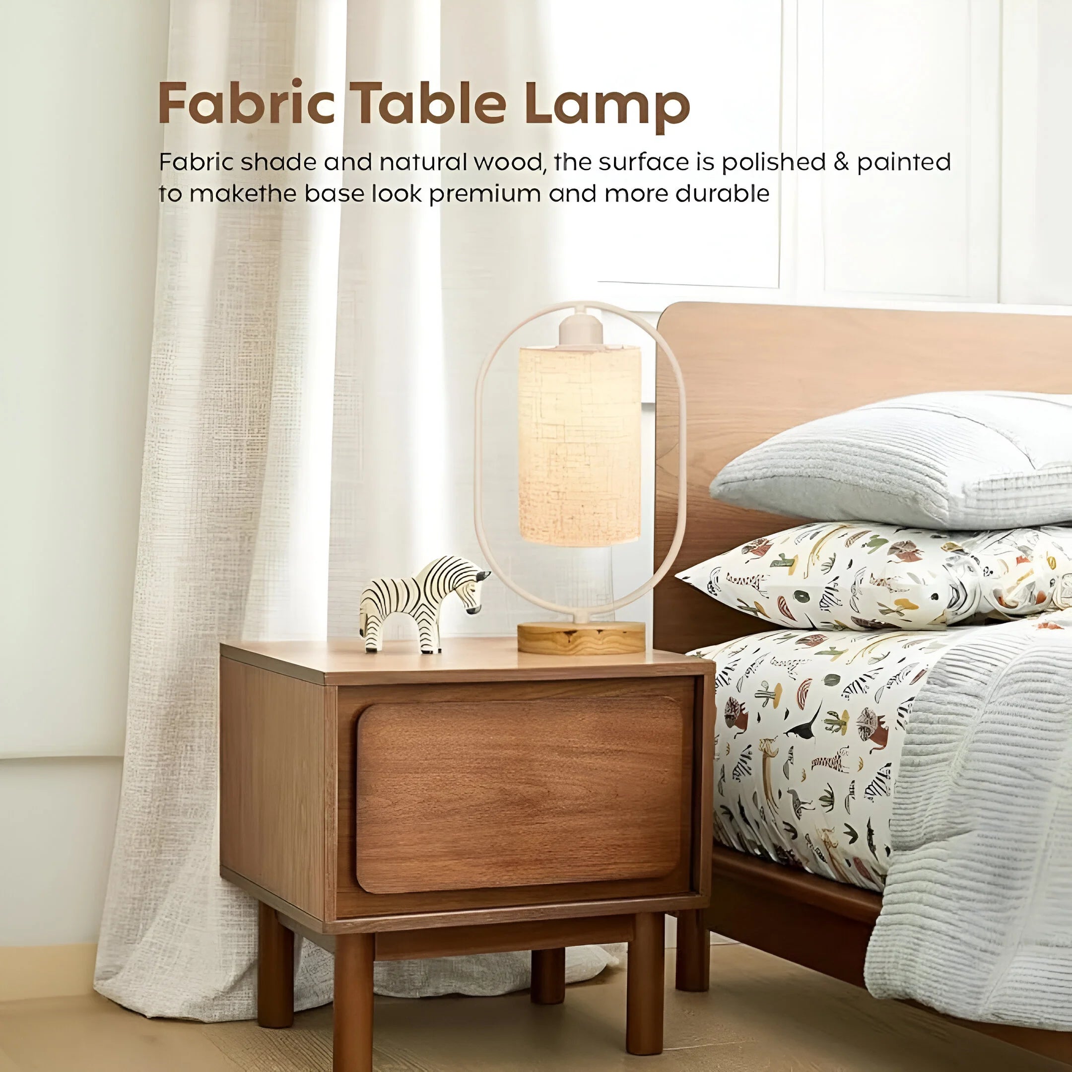 VintageGlow – Wooden LED Table Lamp