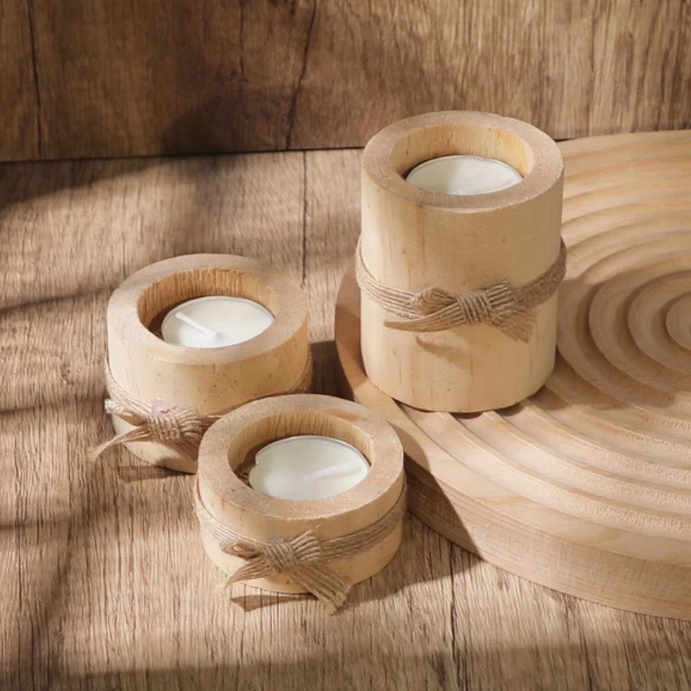 BowLift | Bamboo Essence Candle Holders | 3 sets