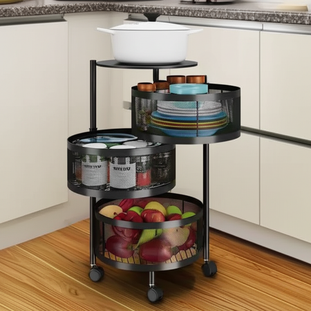 BowLift | 360° Rotating Multi-Layer Kitchen Round Storage Rack