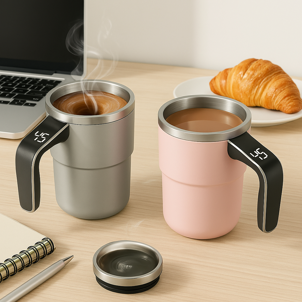BowLift | Coffee Mug Self Stirring with Temperature Display