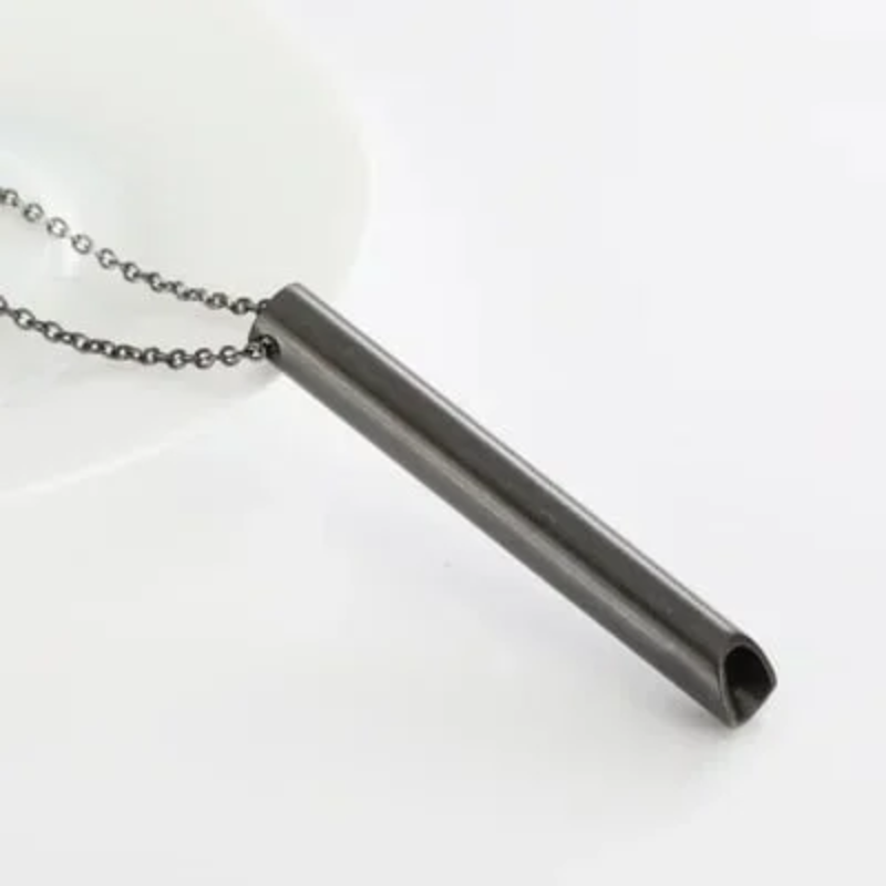 BowLift | Breathing Exercise Necklace | Stainless Steel | Smoking & Vaping Alternative for Anxiety Relief