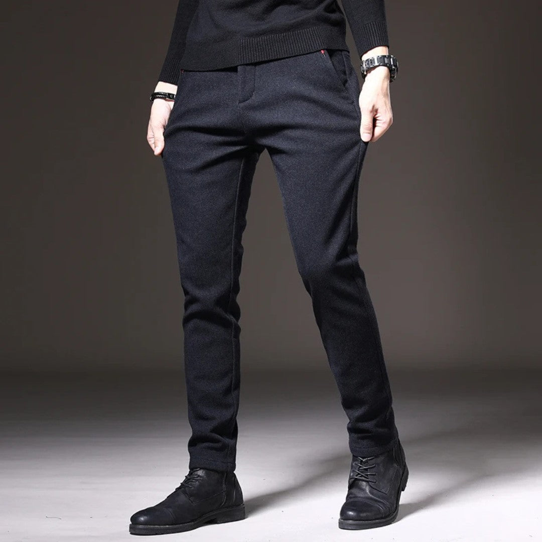 Tailored Cotton Blend Pants