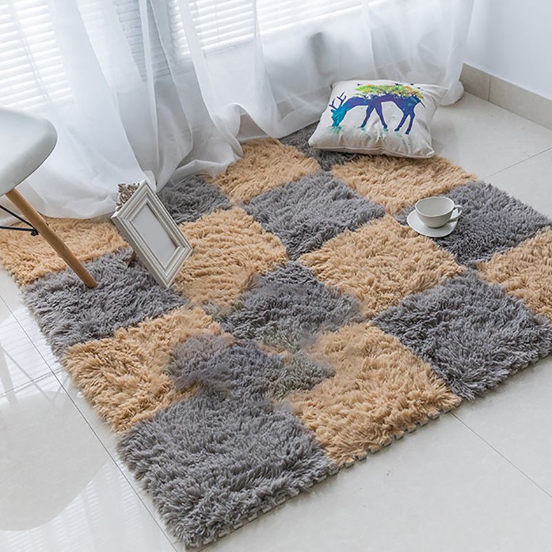 BowLift | Basic carpet tiles solid color long pile square bedroom carpet tiles