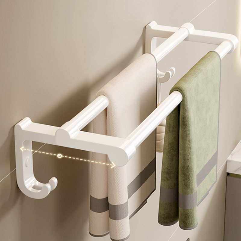BowLift | Contemporary bathroom accessory set made of matte stainless steel-aluminum with bathrobe hook/bath shelf