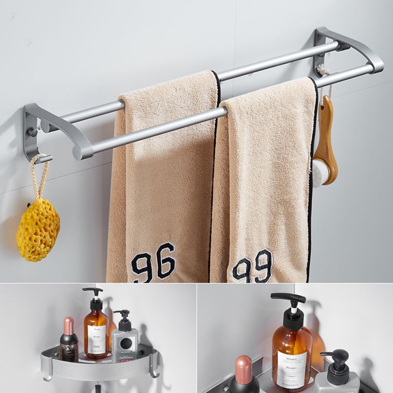 BowLift | 6-piece contemporary bathroom accessory set bathroom shelf/towel bar paper holder included