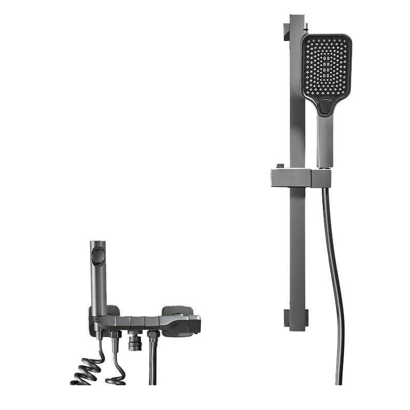 BowLift | Wall-mounted shower system Gray Adjustable spray pattern Lever handle Shower hose Shower set