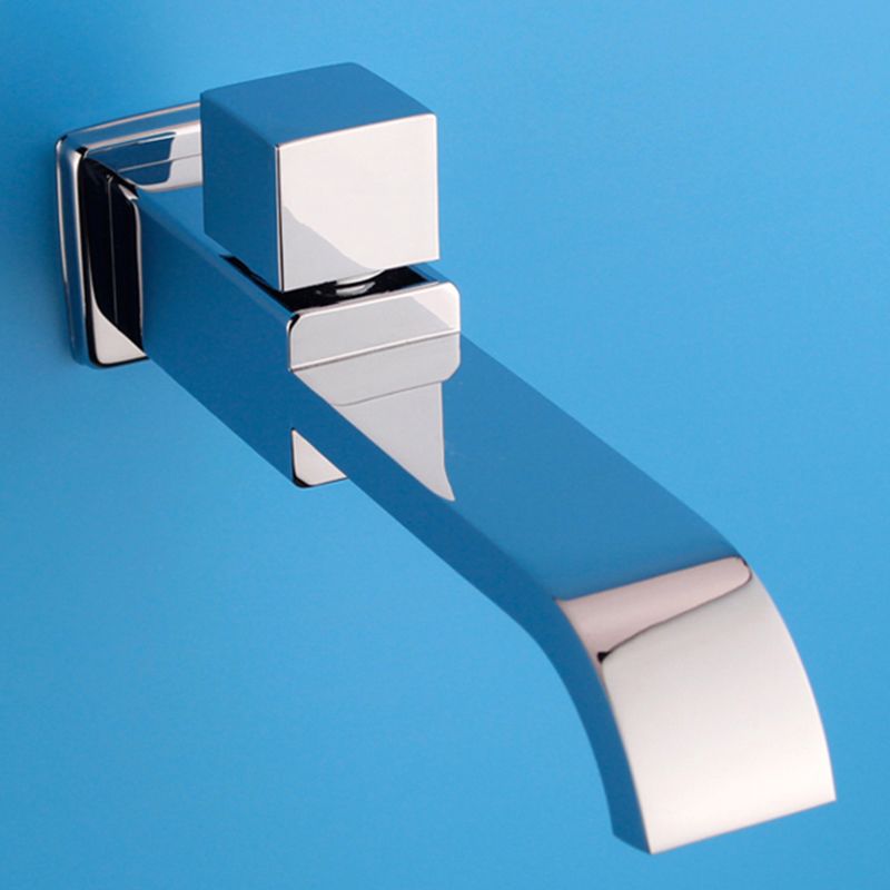 BowLift | Contemporary Wall Mounted Bathroom Faucet Handle Knob Solid Brass Square Faucet