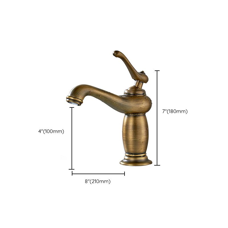 BowLift | Vintage Classic Vessel Faucet Lever Handle Low Arc Vessel Sink Bathroom Faucet