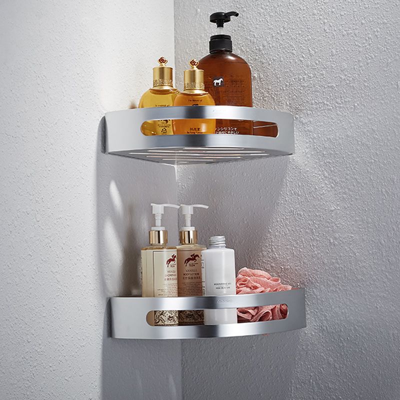BowLift | Contemporary bathroom accessory set made of aluminum with towel holder/bath shelf