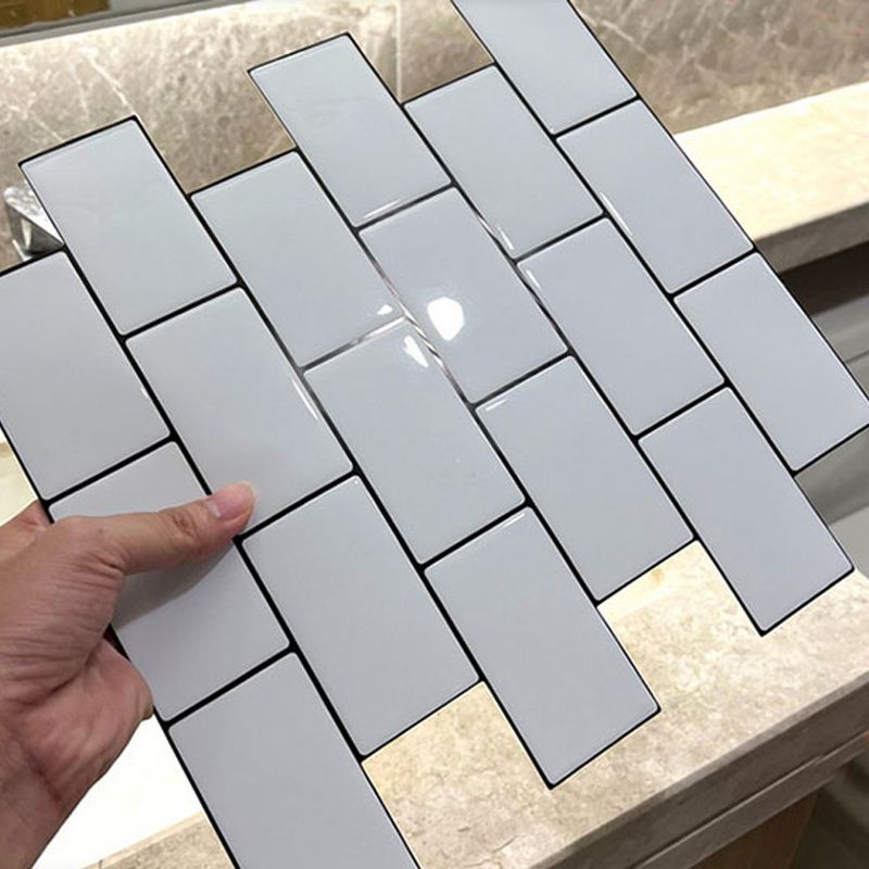 BowLift | White Subway Tile Waterproof PVC Peel & Stick Tile for Backsplash Wall