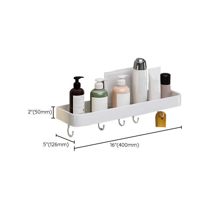 BowLift | Contemporary Bathroom Accessory Set Metal Bath Shelf in White