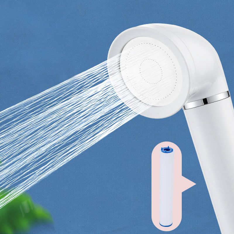 BowLift | White round shower head plastic supercharged hand shower